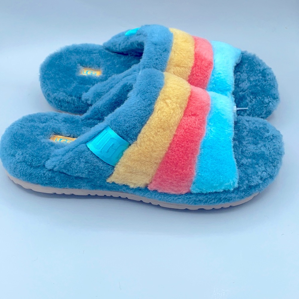 UGG Fluff you strips in Marina Blue